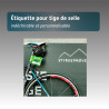Etiquette tige de selle indéchirable
