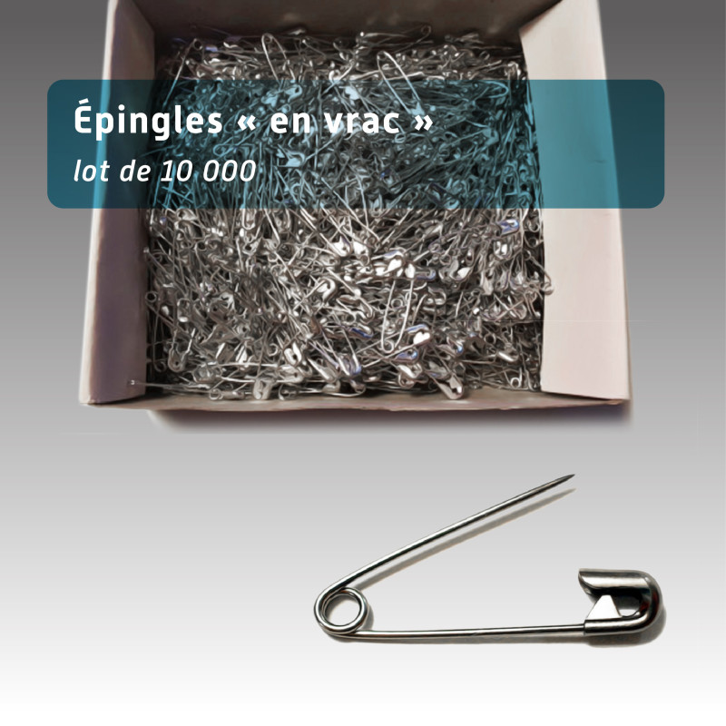 Lot de 10 000 Epingles à nourrice Lot de 10 000 Epingles à nourrice