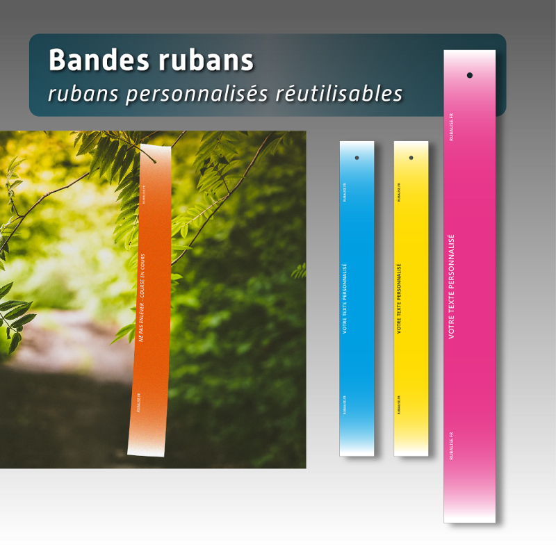 Bande de ruban réutilisable sans toile de nuit - 50mm*44cm (lot de 100) Bande de ruban réutilisable sans toile de nuit - 50mm*44cm (lot de 100)
