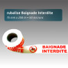 Rubalise plastique baignade interdite 75mm*250m
