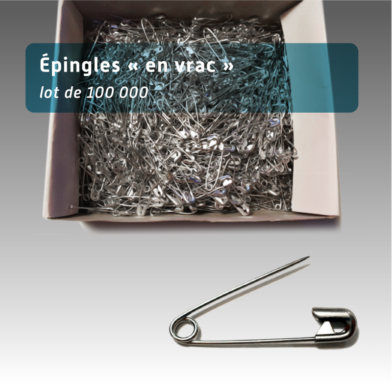 Lot de 100 000 Epingles à nourrice