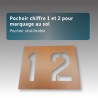 Pochoir chiffre 1 et 2