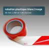 Rubalise plastique 50mm*100m rouge et blanc