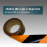 Rubalise plastique noire/orange 50mm*100m