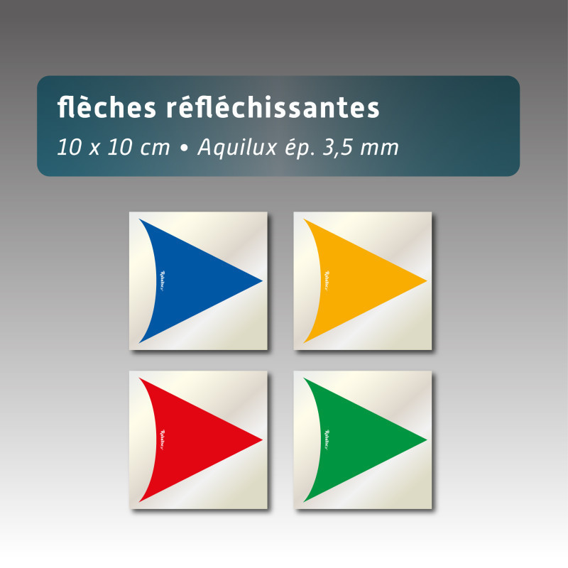 Flèche en aquilux 100*100 pour vos balisage de vos événements sportifs