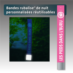 Bande de rubalise réutilisable spécial NUIT - 50mm*44cm (lot de 100)