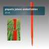 Lot 50 Piquets jalonette emboitable en plastique - 33 cm