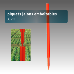 Piquet balisage jalon emboitable 33cm - lot 100