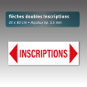 Flèche aquilux double "inscriptions" 20*60cm