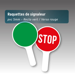 Panneau de Signalisation Aide au Trafic - Raquette Signaleur Professionnelle