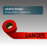 Rubalise de Signalisation Plastique DANGER Rouge 7,5 cm x 250 m – Haute Visibilité