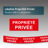 Rubalise Plastique « Propriété Privée » Rouge 7,5 cm x 100 m – Délimitation & Signalisation Accès Interdit