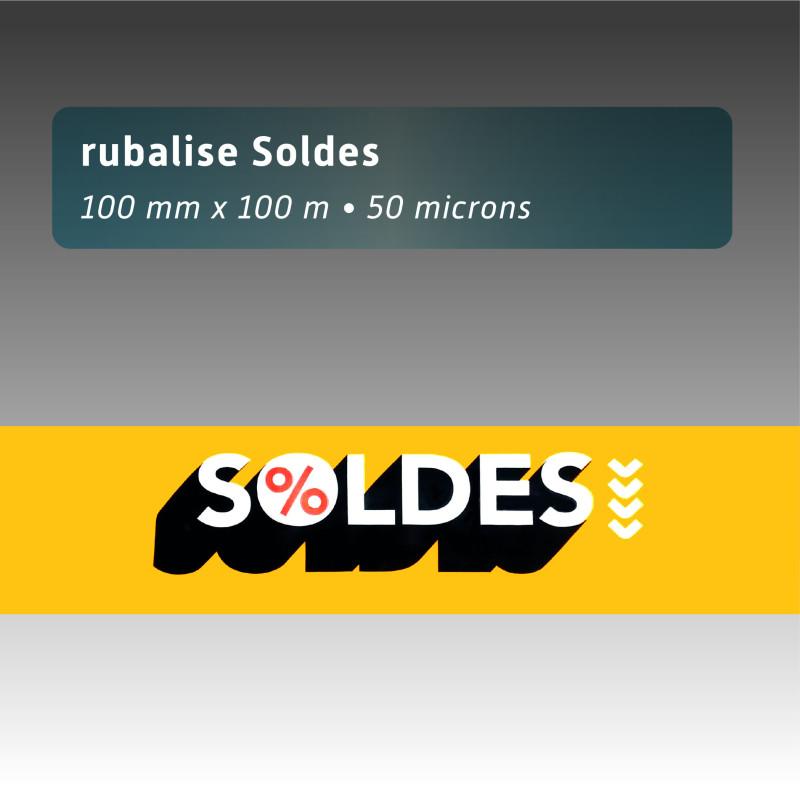 Rubalise plastique soldes 3 couleurs 100 mm x 100 m