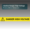 Rubalise plastique Danger High Voltage 75 mm x 250 m jaune