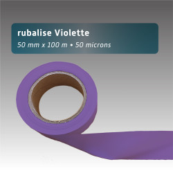 Rubalise Plastique Unie violette 50 mm x 100 m – Balisage & Signalisation Événements Sportifs