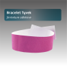 Bracelet Tyvex fermeture adhésive - 11 couleurs disponibles - personnalisable