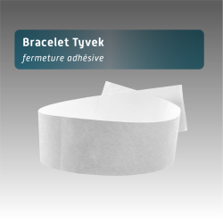 Bracelet Tyvex fermeture adhésive - 11 couleurs disponibles - personnalisable