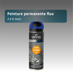 Bombe de Marquage Permanente Fluo 500 ml - 3 à 6 Mois - 7 Coloris