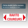 Panneau Double Flèche Ravito Coureurs Aquilux 20x60 cm