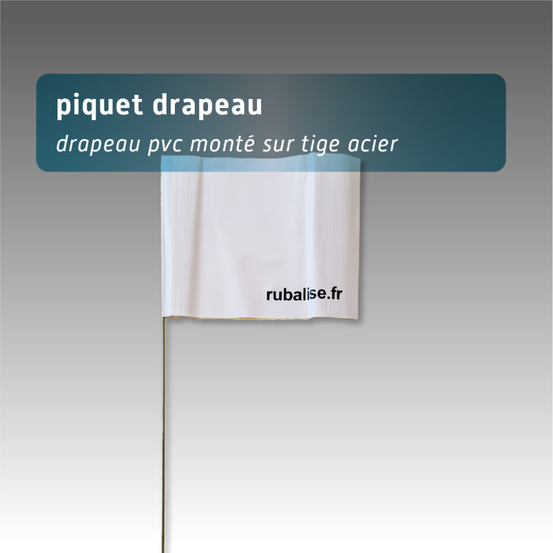 Lot de 100 piquets drapeaux 75cm - 6 coloris