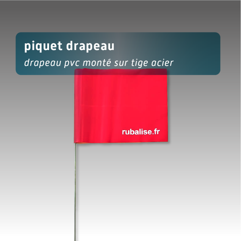 Piquets Drapeaux de Signalisation 40 cm Acier - Lot de 100 | Balisage Événements & Travaux