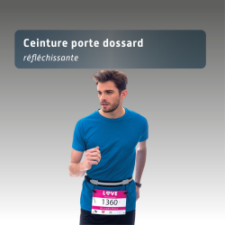 Ceinture porte dossard réfléchissante
