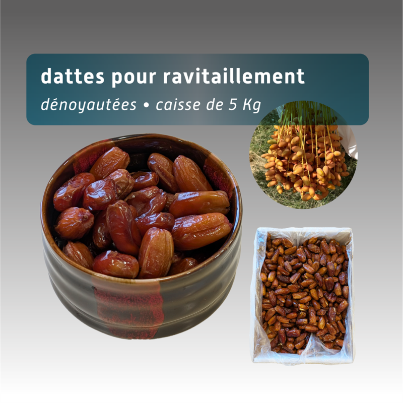 Dattes énergétiques dénoyautées pour ravitaillement sportif | Énergie naturelle