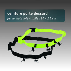ceinture porte dossard 2 couleurs disponibles personnalisable