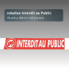 Rubalise de sécurité rouge « Interdit au public » avec pictogramme – 7,5 cm x 250 m (plastique)