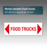 Flèche Aquilux double panneau "Food Truck" 20 × 60 cm – épaisseur 3,5 mm