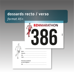 Dossard A5+ personnalisé avec verso | Course & Trail