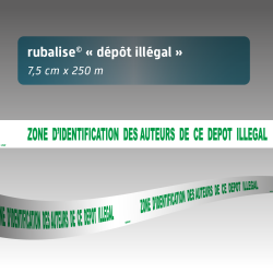 Rubalise dépôt illégal 75 mm x 250 m | Identification