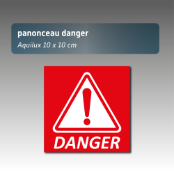 Panneau Danger 10 x 10 cm | Signalétique sécurité