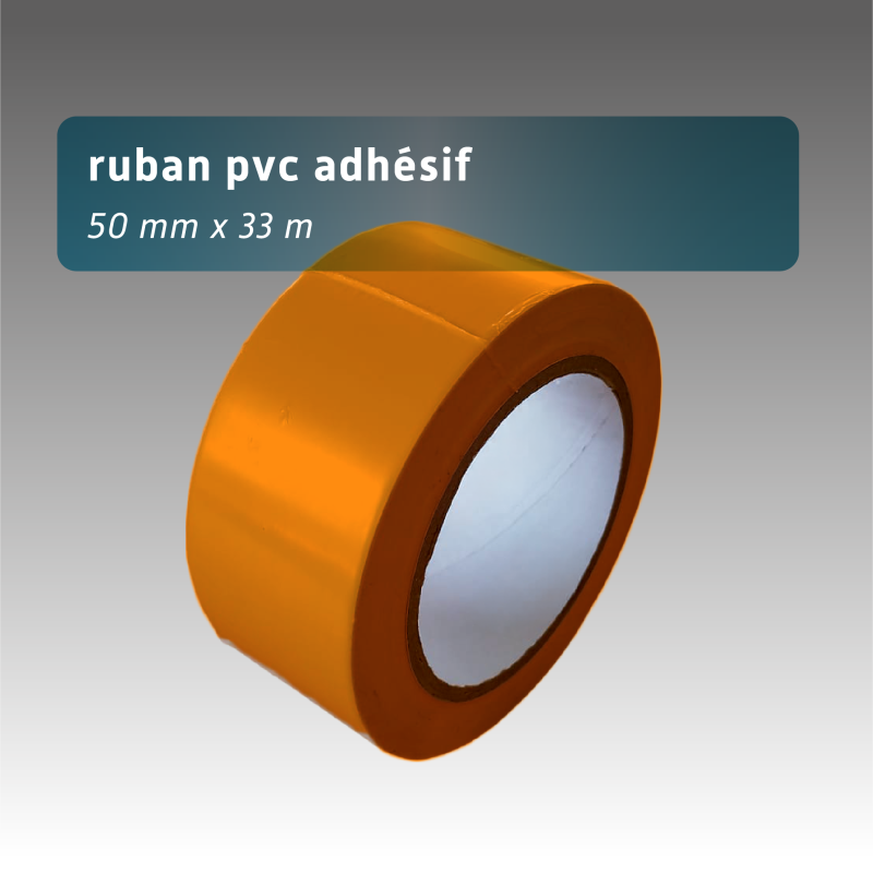 Ruban PVC adhésif 50mm*33m - couleur unie