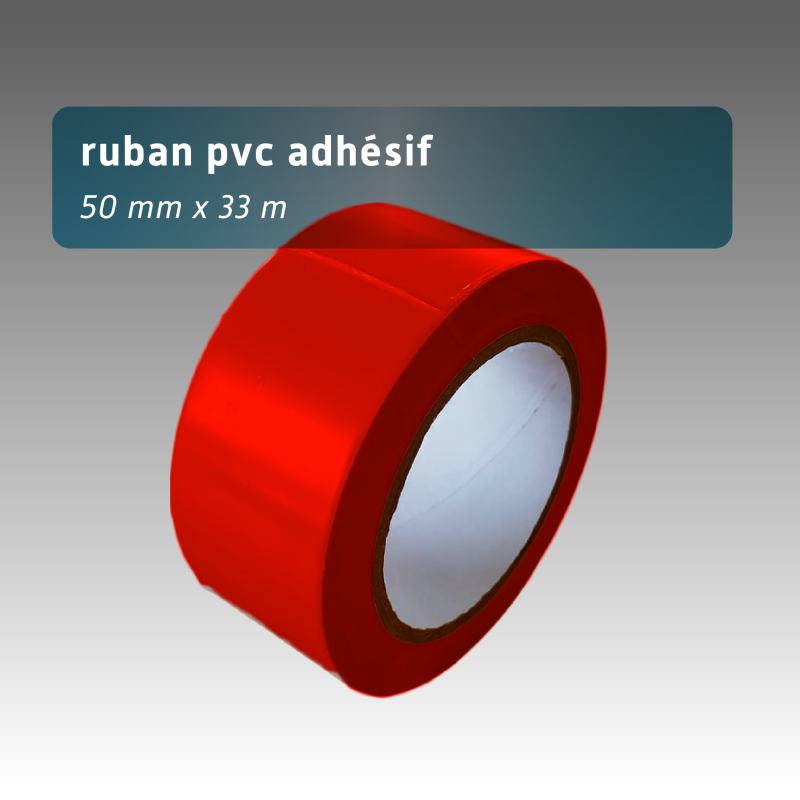 Ruban PVC adhésif 50mm*33m - couleur unie