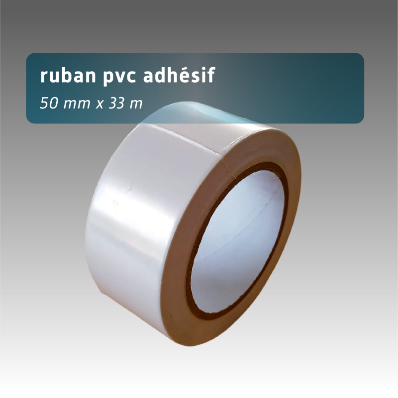 Ruban PVC adhésif 50mm*33m - couleur unie