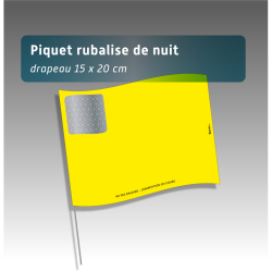 Piquet rubalise spécial nuit réutilisable - 7 couleurs -  Balisage