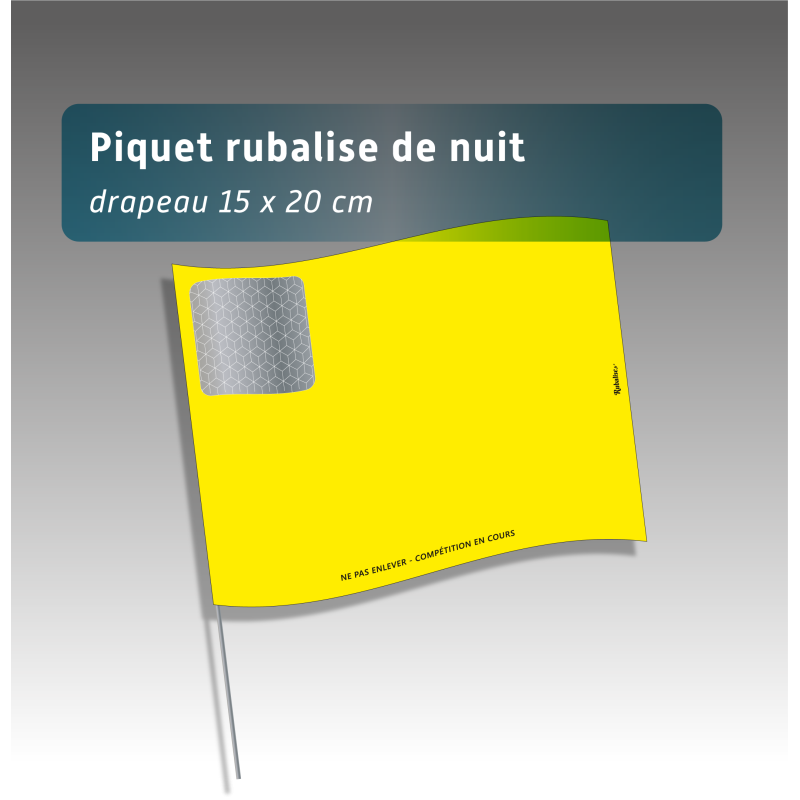 Piquet rubalise spécial nuit réutilisable - 7 couleurs -  Balisage