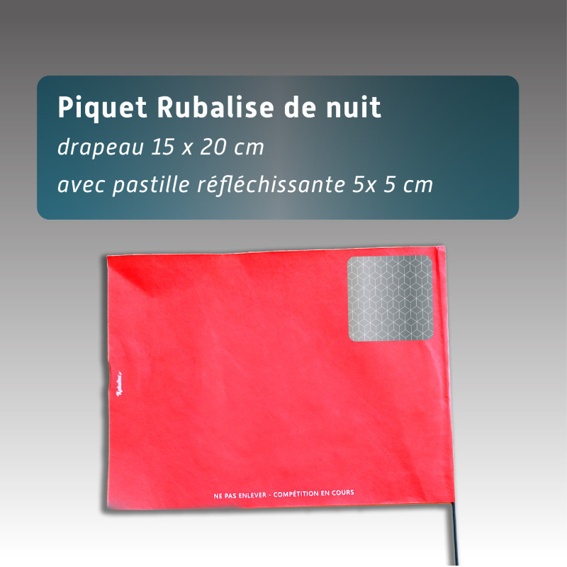 Piquet rubalise spécial nuit réutilisable - 7 couleurs -  Balisage