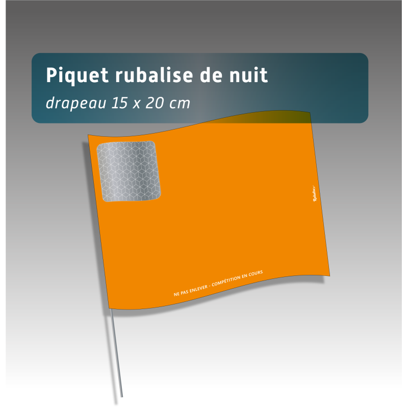 Piquet rubalise spécial nuit réutilisable - 7 couleurs -  Balisage
