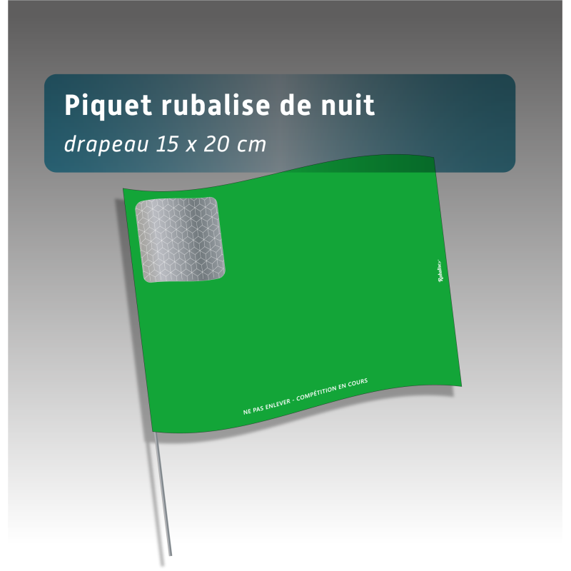 Piquet rubalise spécial nuit réutilisable - 7 couleurs -  Balisage