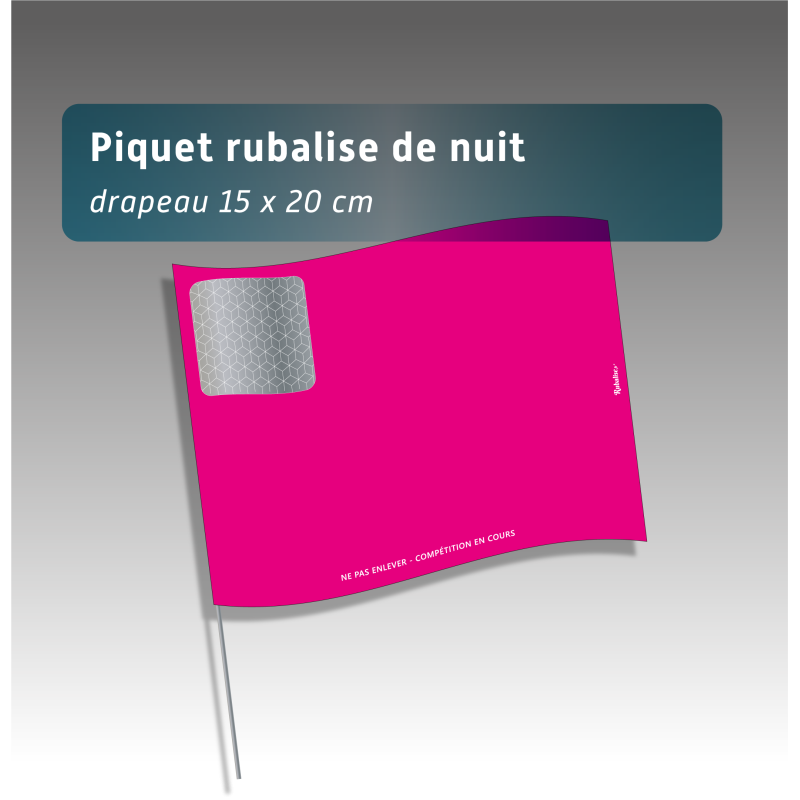 Piquet rubalise spécial nuit réutilisable - 7 couleurs -  Balisage