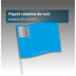 Piquet rubalise spécial nuit réutilisable - 7 couleurs -  Balisage