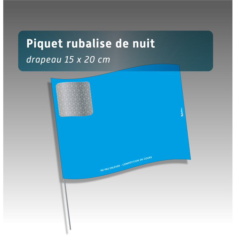 Piquet rubalise spécial nuit réutilisable - 7 couleurs -  Balisage