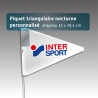 Piquet rubalise triangulaire personnalisé - avec pastille de nuit