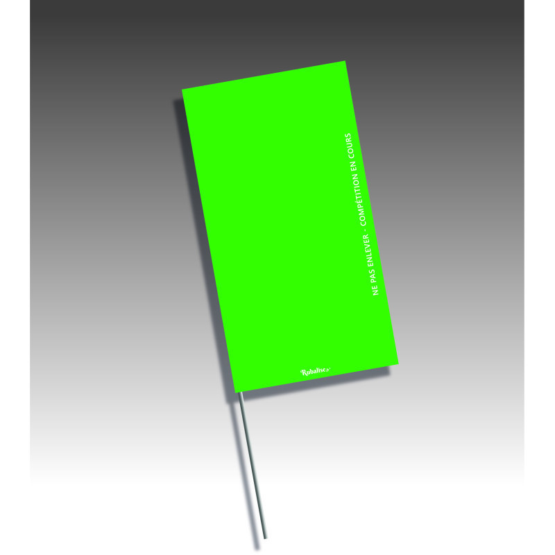 Piquet rubalise drapeau rectangulaire - sans pastilles de nuit