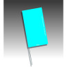 Piquet rubalise drapeau rectangulaire - sans pastilles de nuit