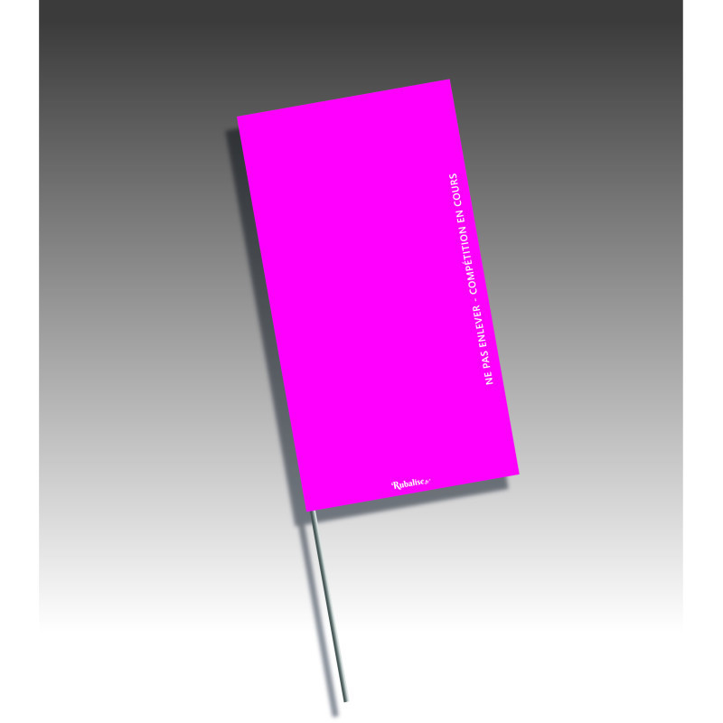 Piquet rubalise drapeau rectangulaire - sans pastilles de nuit