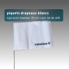 Lot de 100 piquets drapeaux 75cm - 6 coloris