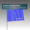Lot de 100 piquets drapeaux 75cm - 6 coloris